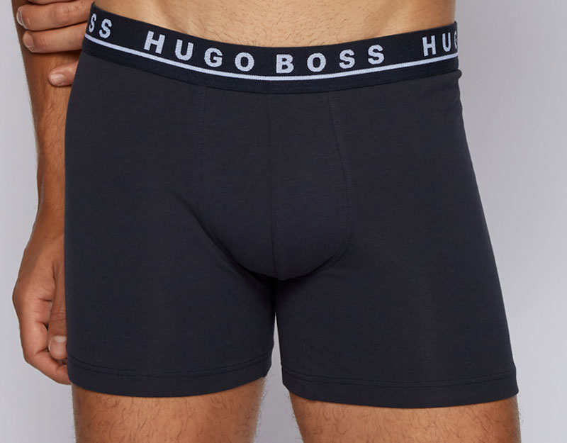 Hugo Boss boxershorts 3-pack blauw voorkant 2