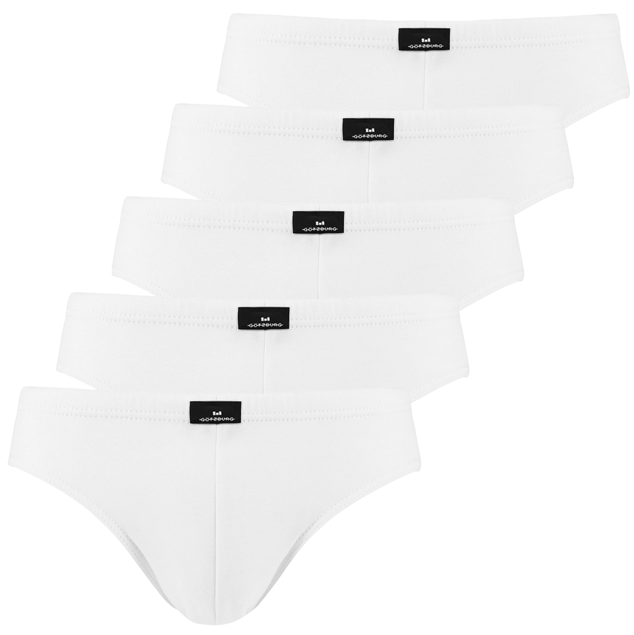 Gotzburg Herenslips pure cotton 5-pack wit