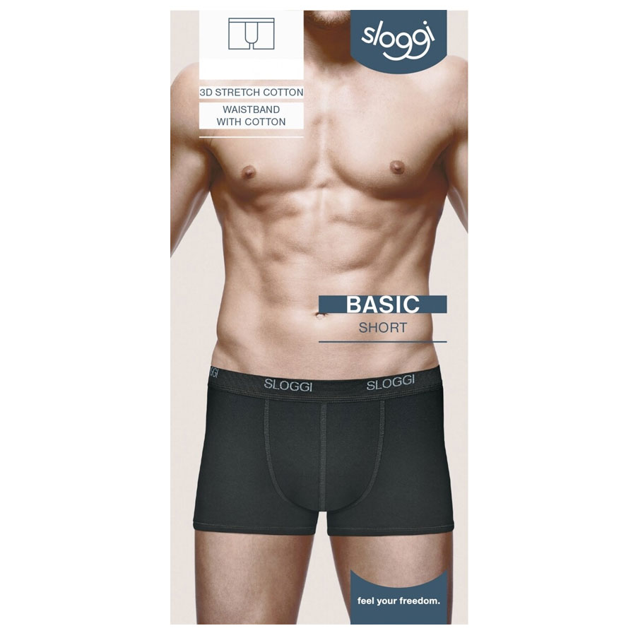 Sloggi Basic boxershort zwart for men verpakking
