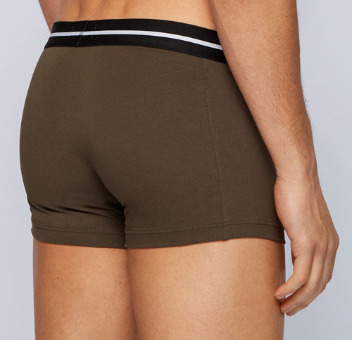 Hugo Boss boxershorts 3-pack groen-zwart achterkant
