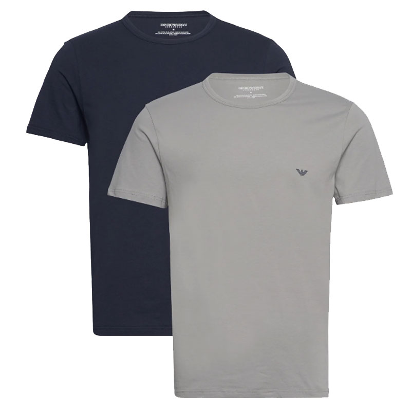 Armani T-shirts Core 2-pack grijs-blauw