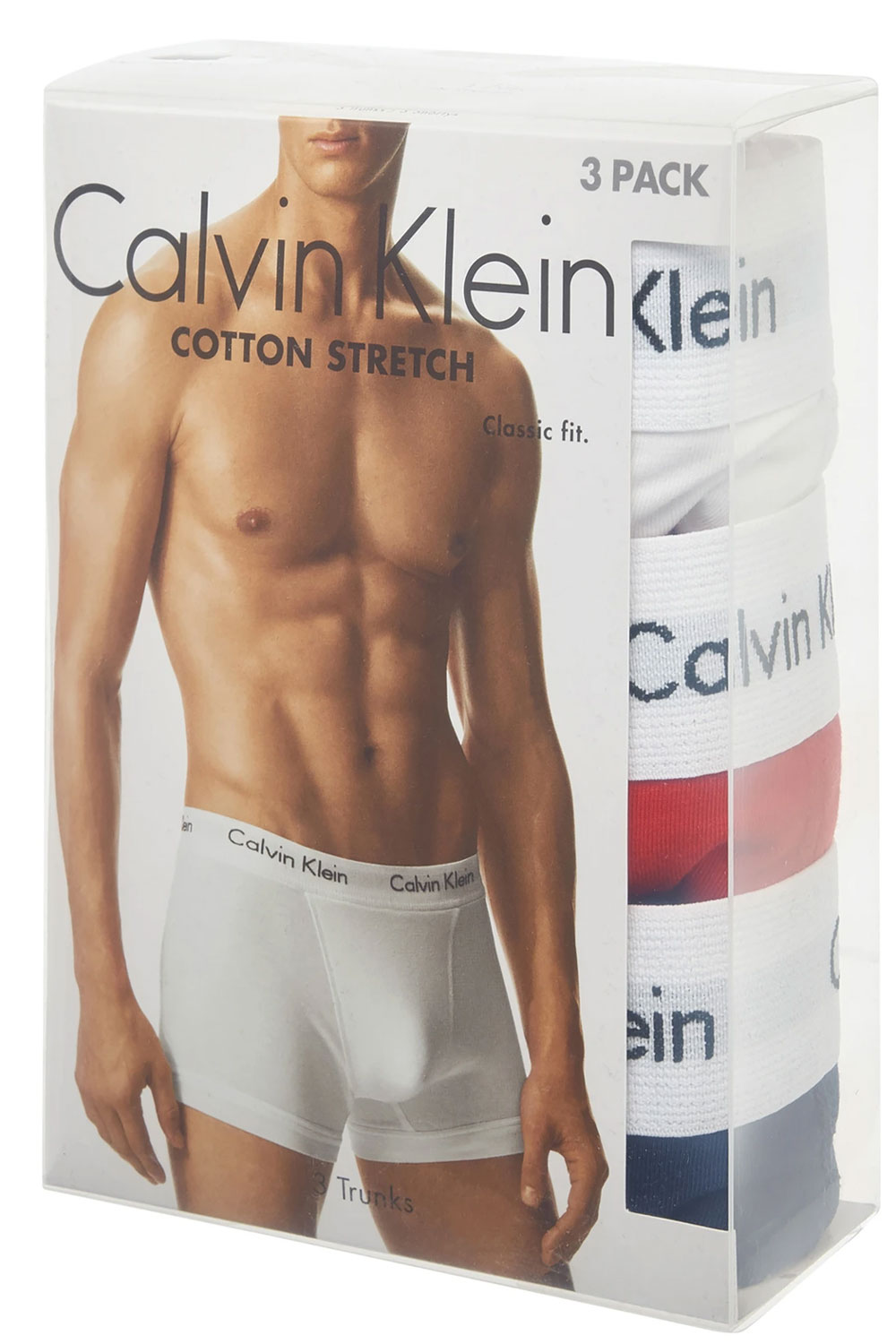 Calvin Klein Boxershorts 3-pack rood-wit-blauw