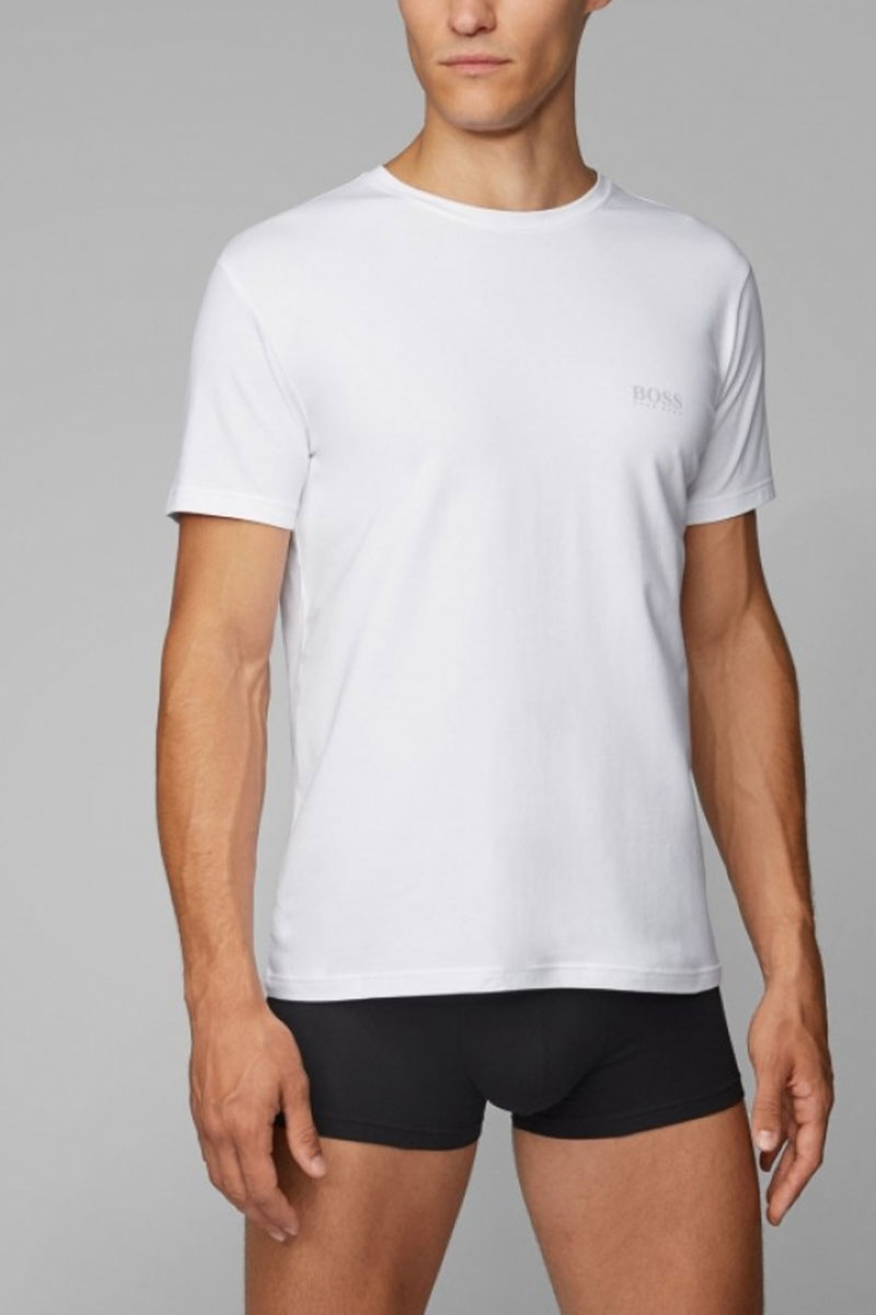 Hugo Boss T-shirt cotton stretch 2-pack wit