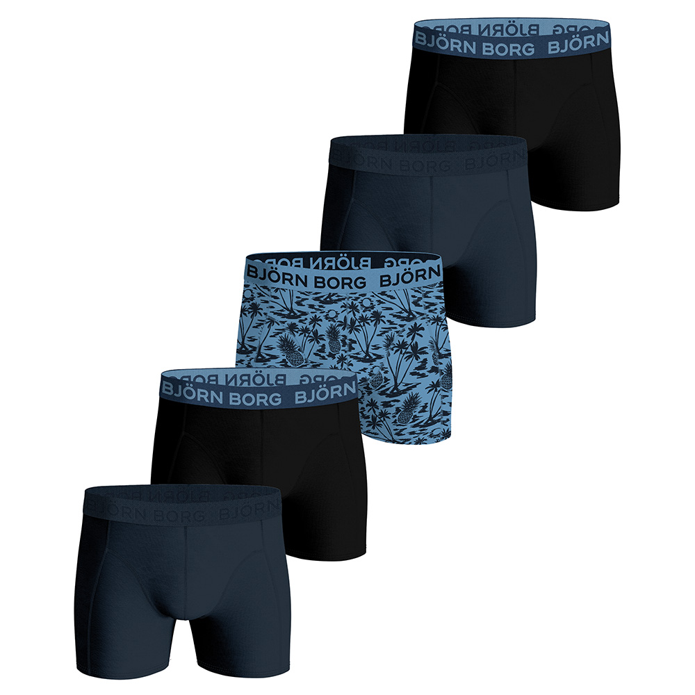 Bjorn Borg boxershorts  5-pack cotton stretch blauw 