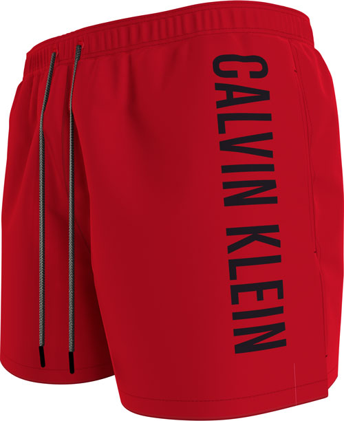 Calvin Klein medium drawstring zwemshort rood zijkant