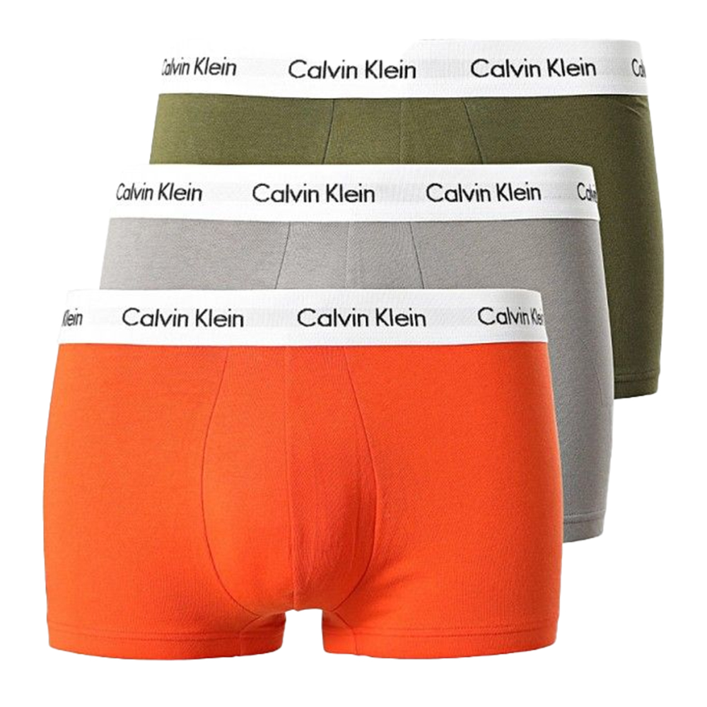 Calvin Klein boxershorts low rise 3-pack oranje-groen-grjis