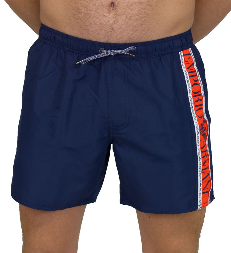 Armani zwembroek blauw voorkant