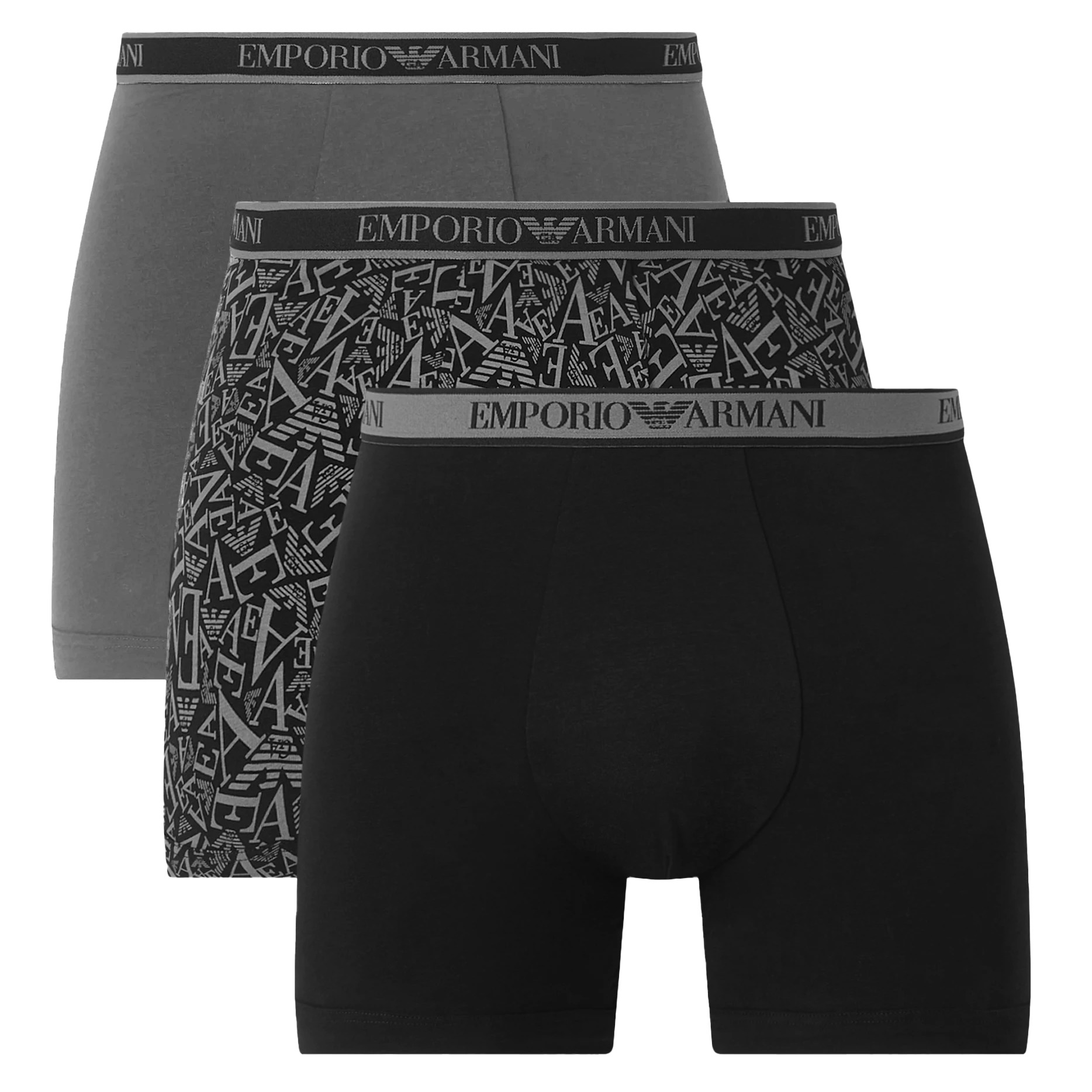 Armani boxershort 3-pack met Logo zwart grijs