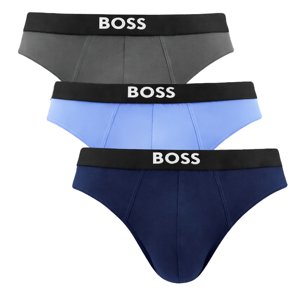 Boss One mini slips 3 pack blauw-grijs