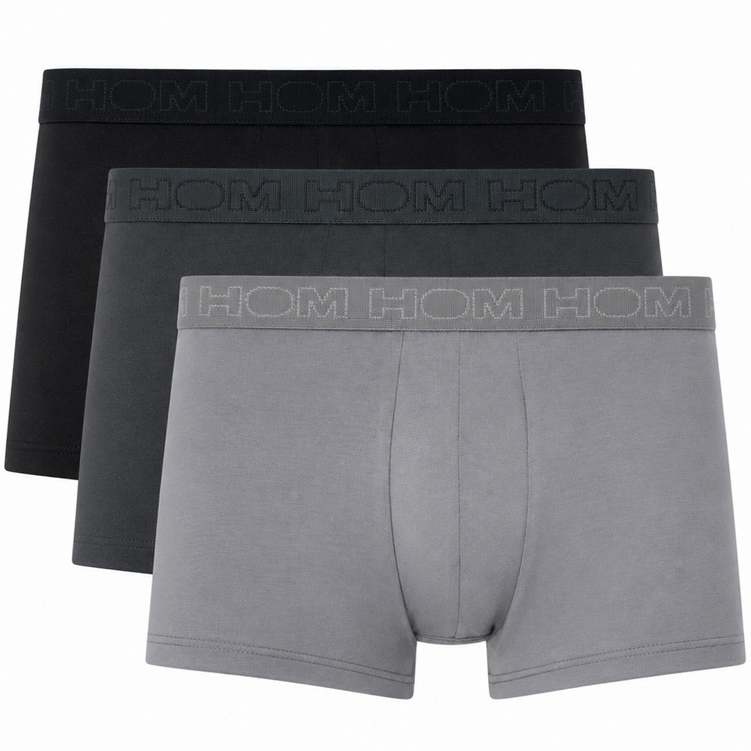 Hom Ho1 boxershorts Armand 3-pack grijs-zwart