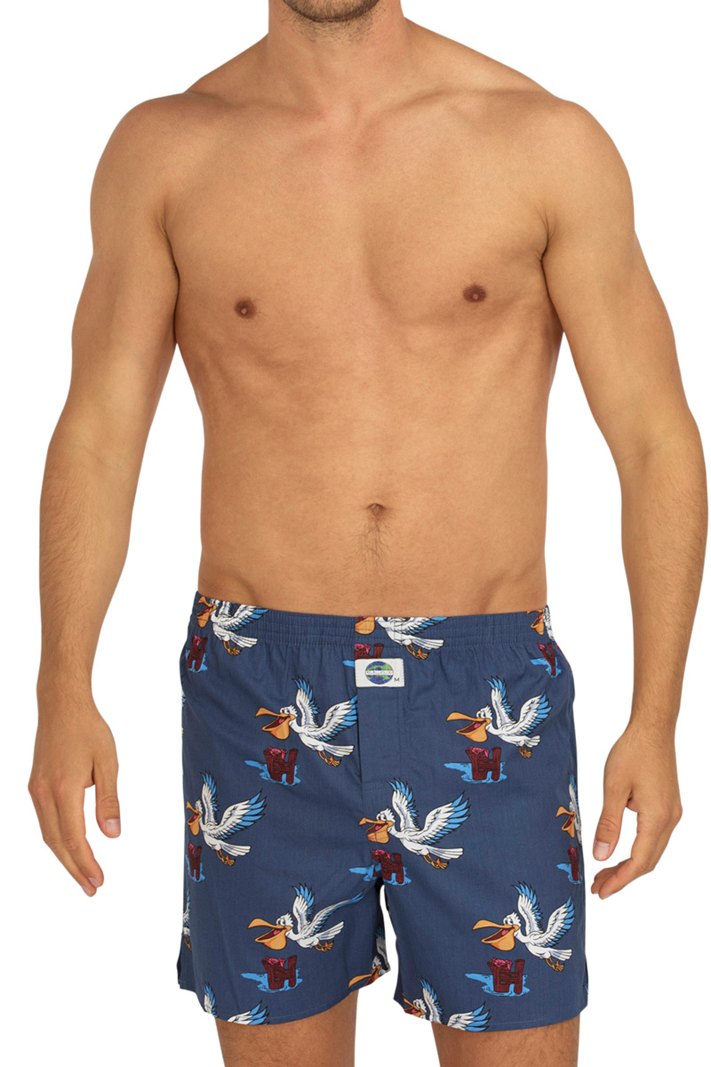 Deal boxers denim met pelikaan