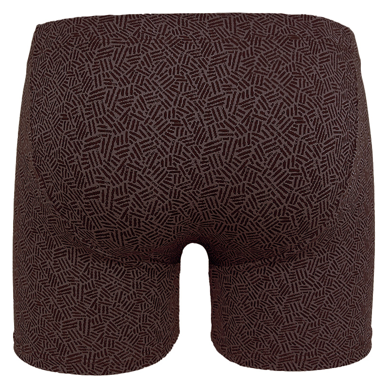 Set Boxershort streepjes print microfiber bruin  