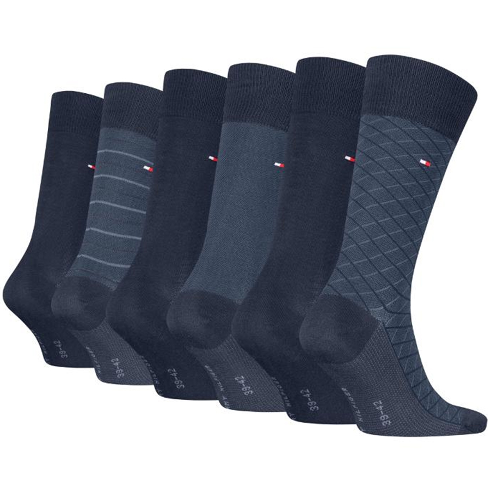 Tommy Hilfiger sokken 6-paar in Giftbox blauw