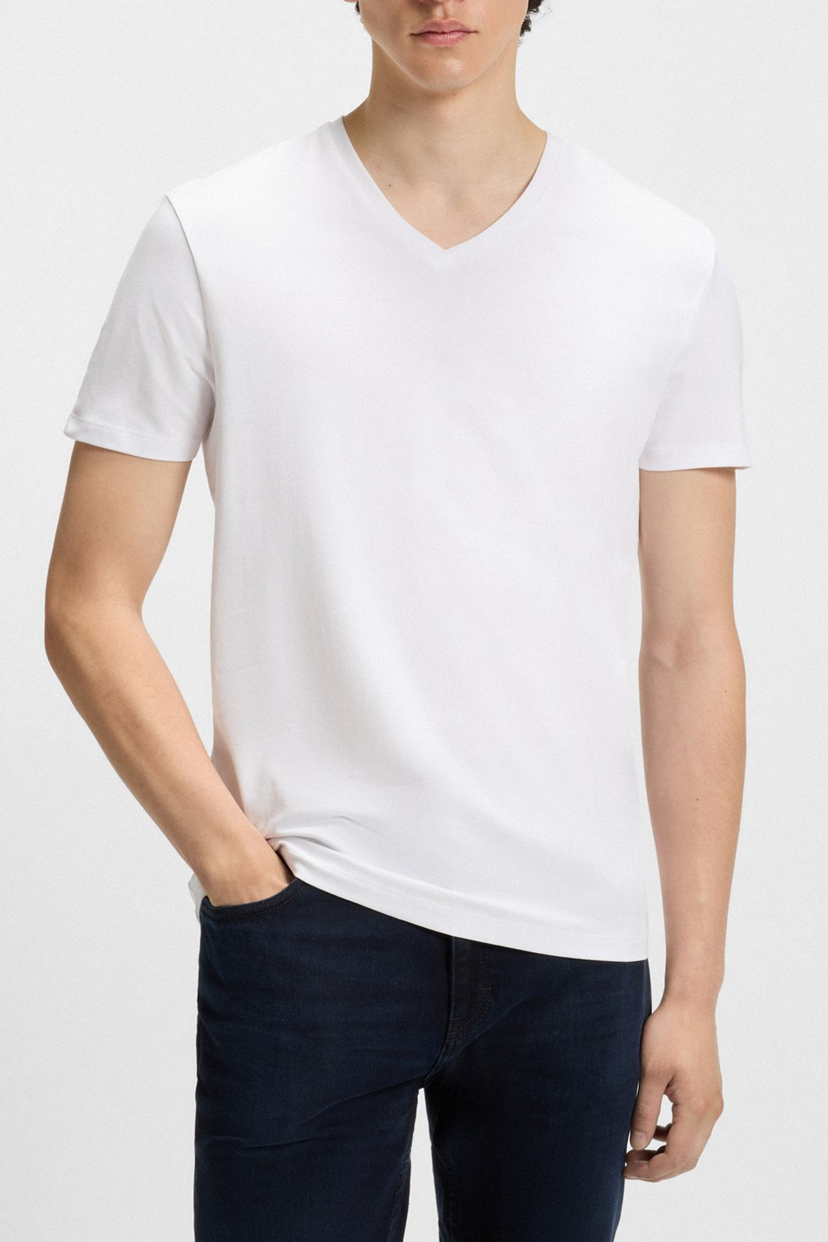 Hugo Boss T-shirts V-hals 2-pak Hugo red label wit