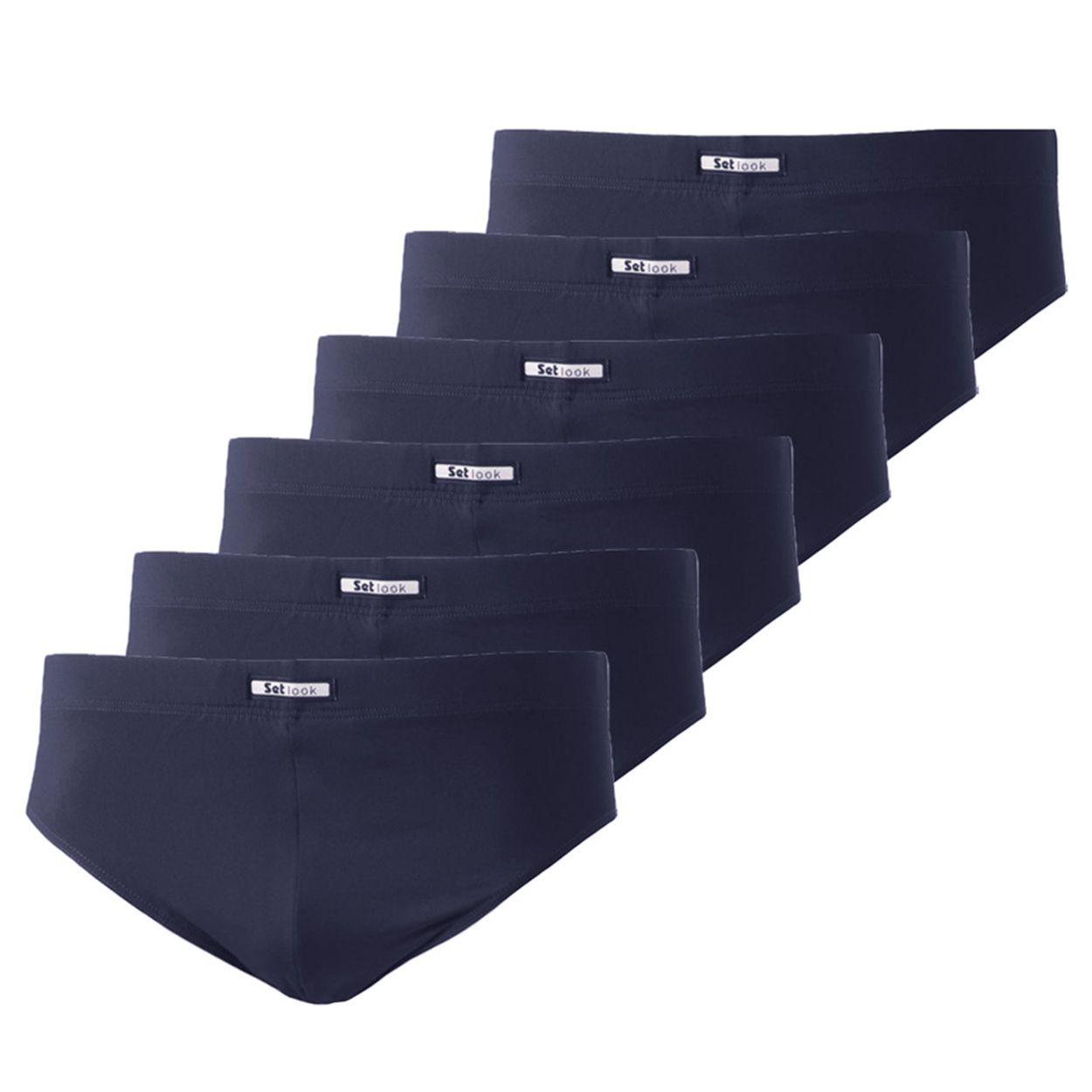 Set Heren slip microfiber 6-pack blauw