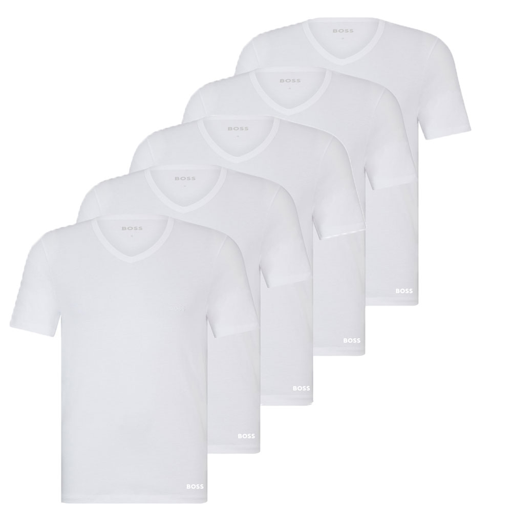 Hugo Boss T-shirts Authentic V-hals 5-Pack 