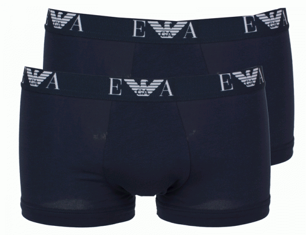 Armani boxershorts 2-pack blauw Monogram 