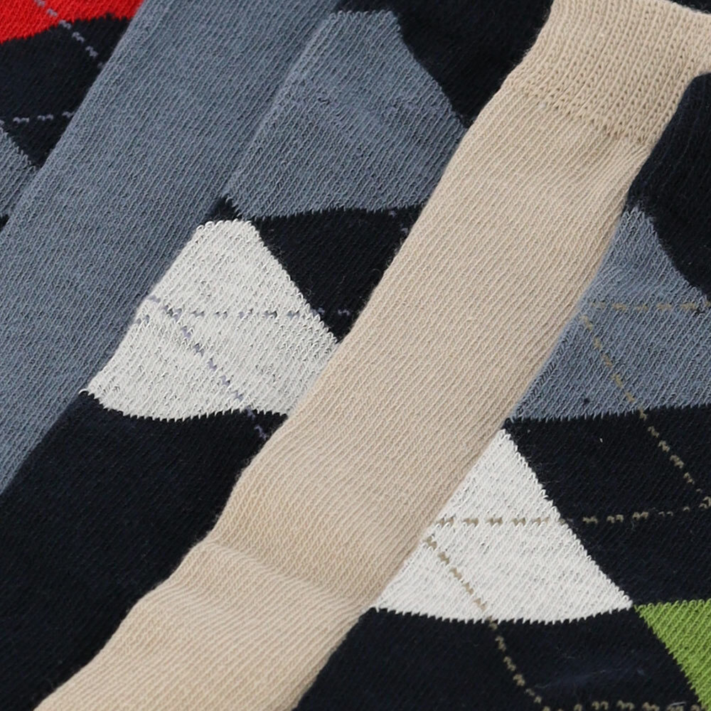 Apollo sokken 5-paar ruit-effen