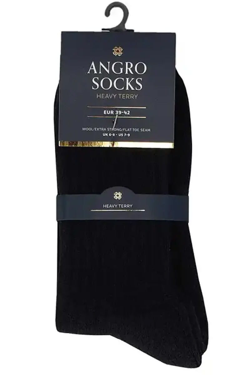 Angro Wollen sokken met badstof zool