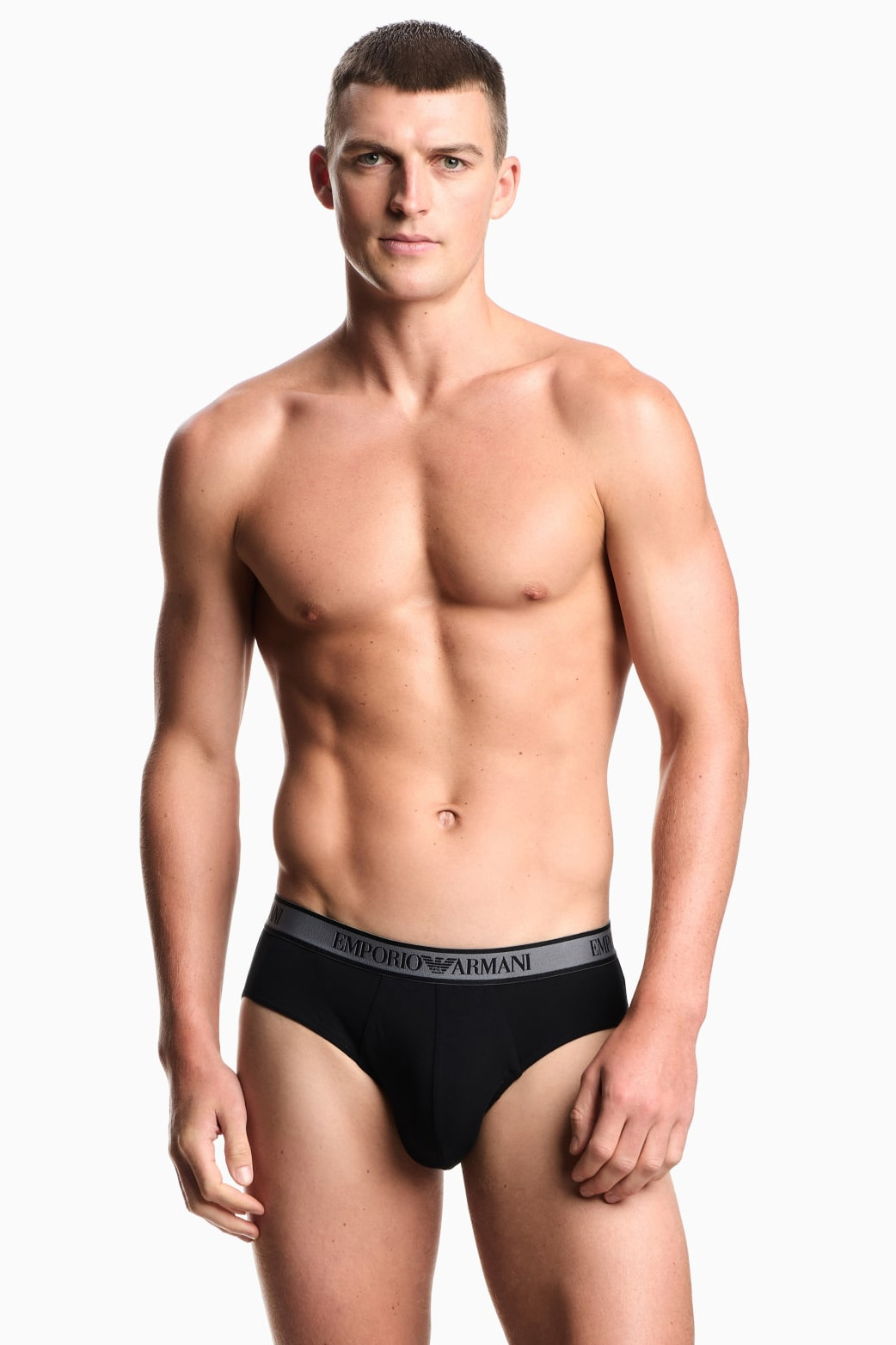 Armani Heren Slips – 3-pack met Logo zwart - grijs 