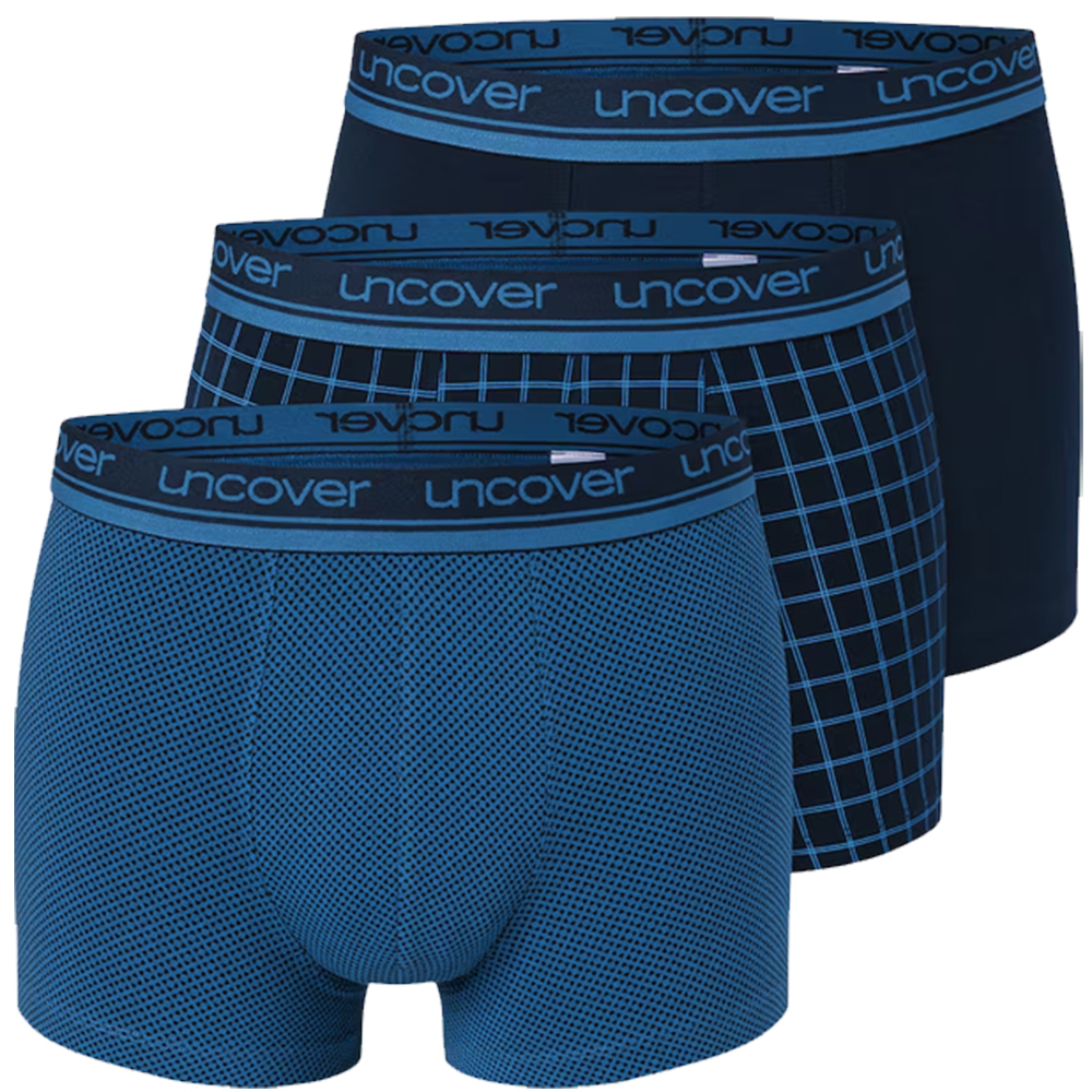 Schiesser Boxershorts Uncover 3-pack blauw