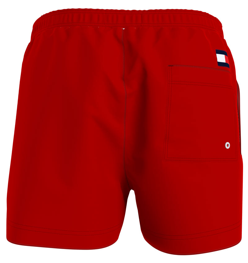 Tommy Hilfiger zwemshort medium drawstring rood achterkant