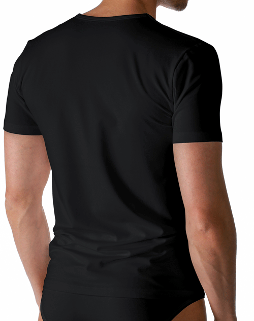 Mey dry cotton T-shirt V-hals zwart