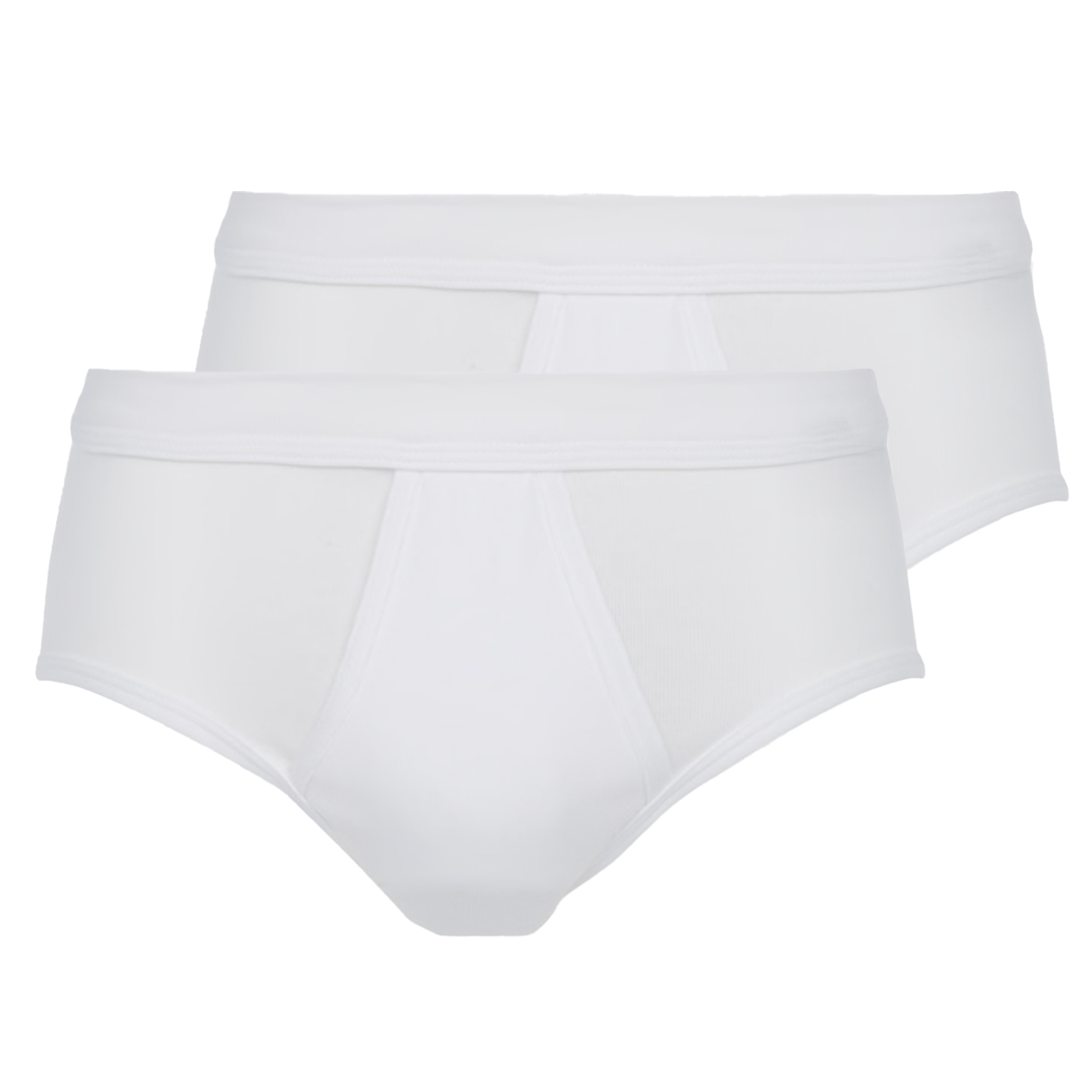 Schiesser Sportslip met gulp Essential 2-pack wit