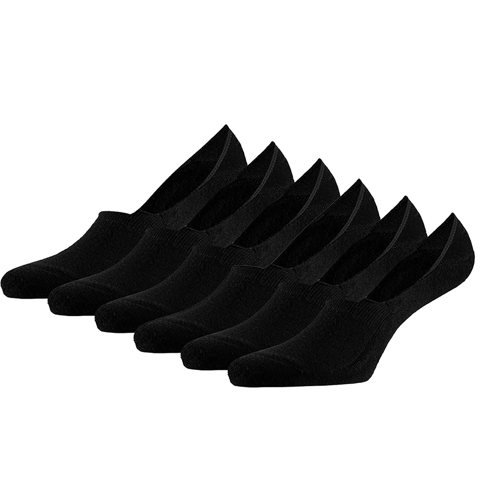 Apollo invisble sneaker sokken 6-paar zwart