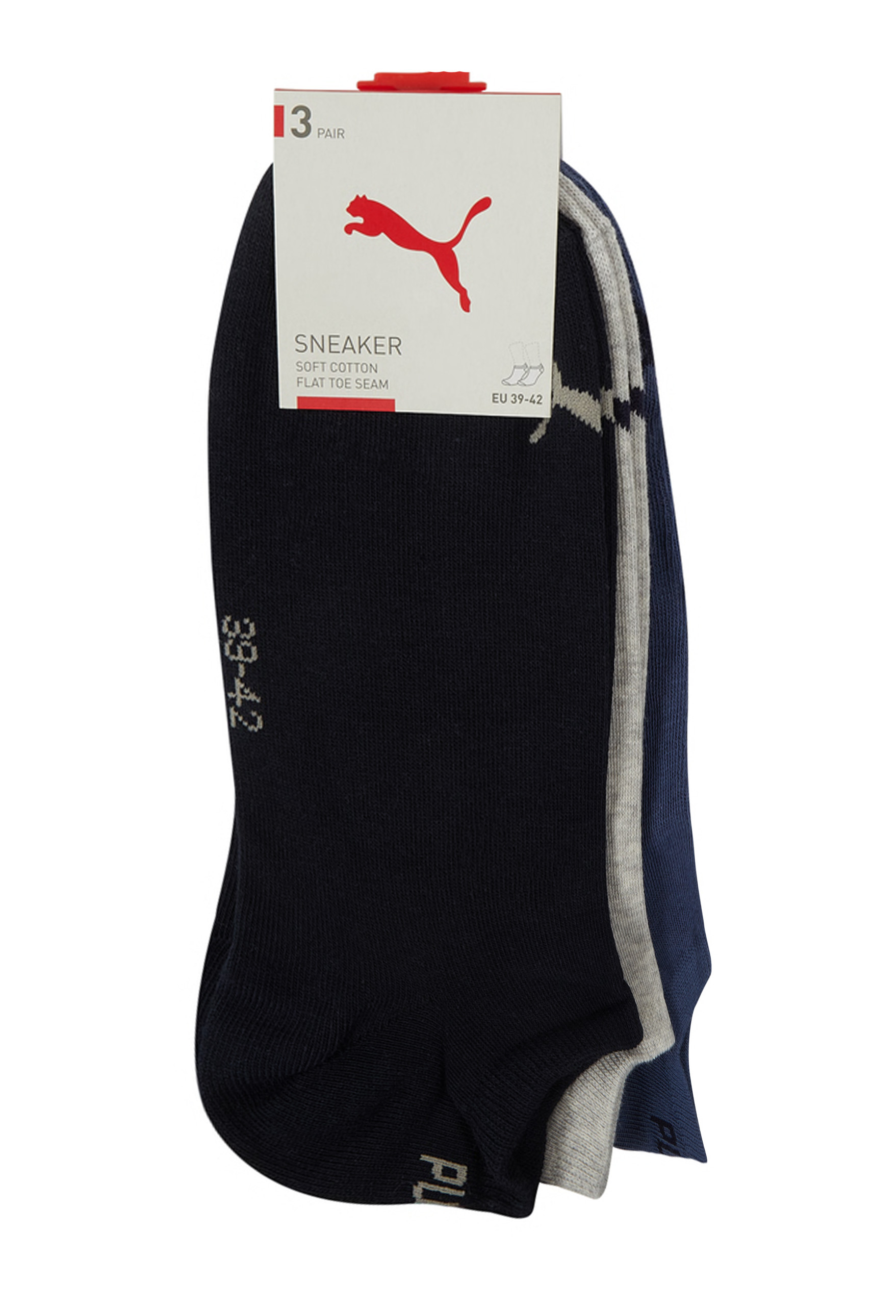 Puma Sneaker sokken 3-paar  Blauw-grijs-petrol