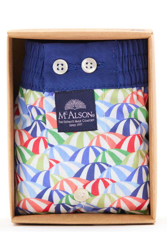 Mc Alson boxer blauw met parasol print    