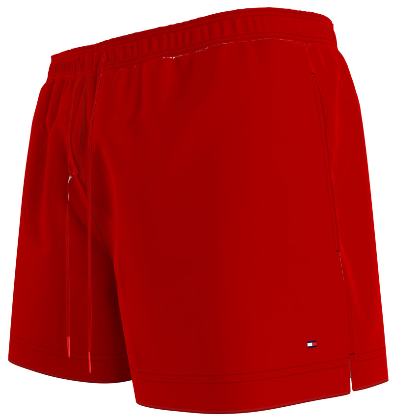 Tommy Hilfiger zwemshort medium drawstring rood zijkant