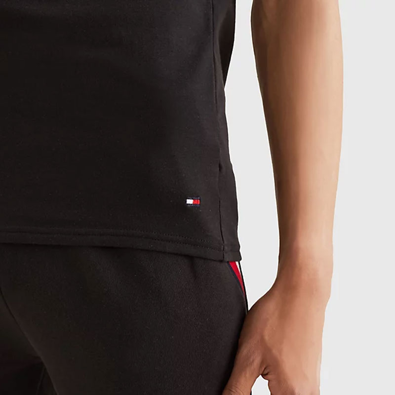 Tommy Hilfiger T-shirts O-hals stretch 3-pack zwart