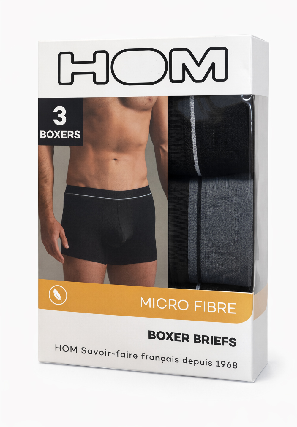 Hom boxershorts microfiber Leonard 3-pack zwart