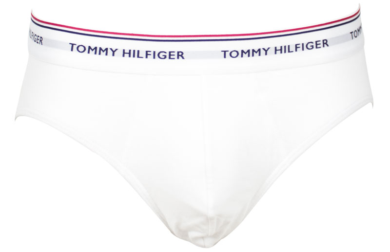 Tommy Hilfiger heren slips Essentials wit 3-pack voorkant
