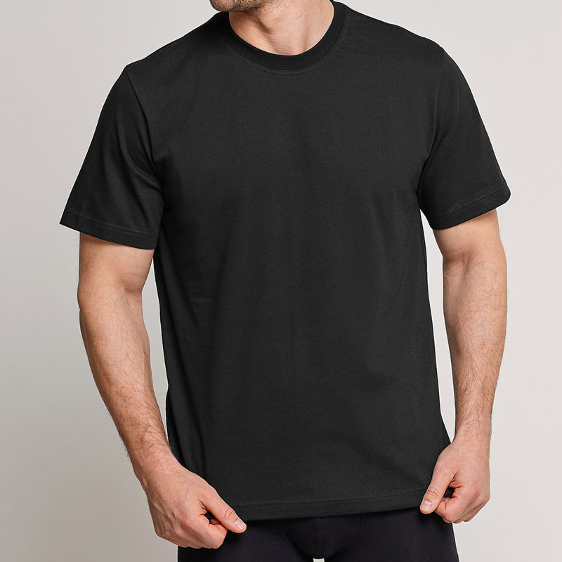 Schiesser American T-shirts voorkant zwart