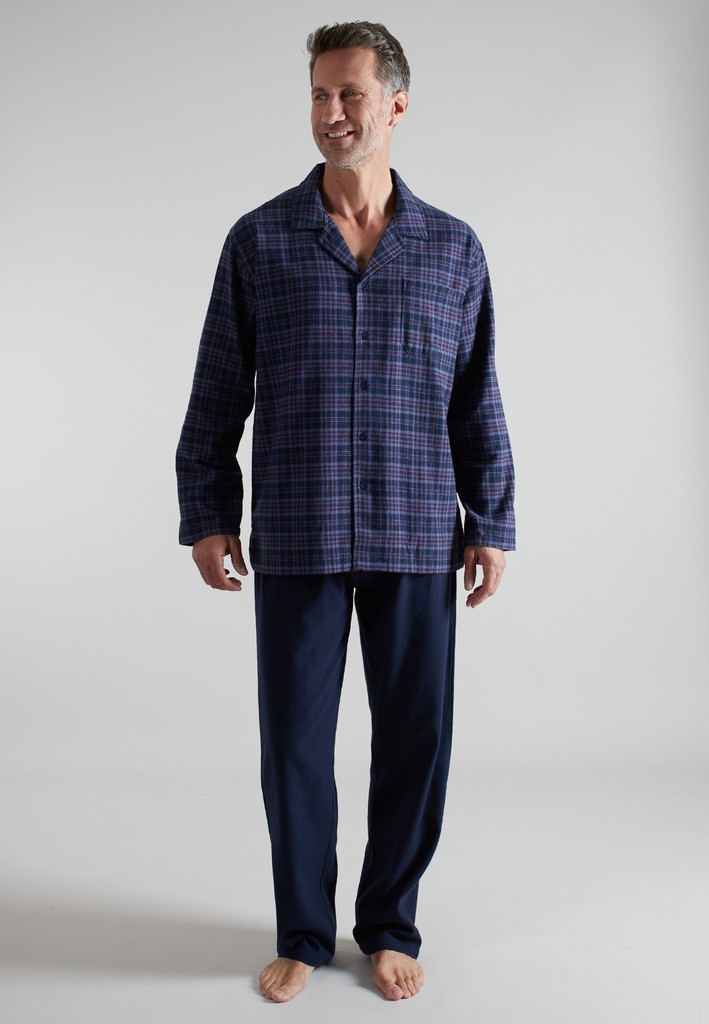 Gotzburg Flanelle doorknoop pyjama Valencia