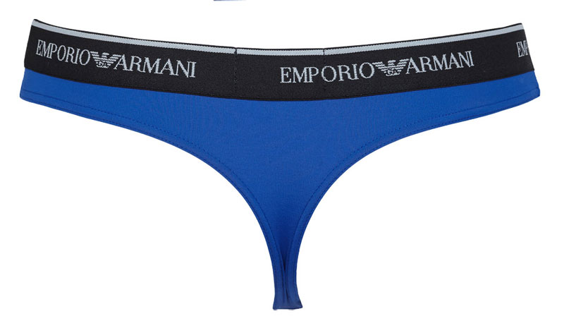 Armani herenstring microfiber blue achterkant