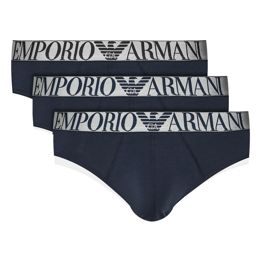 Armani 3-pack slips blauw 