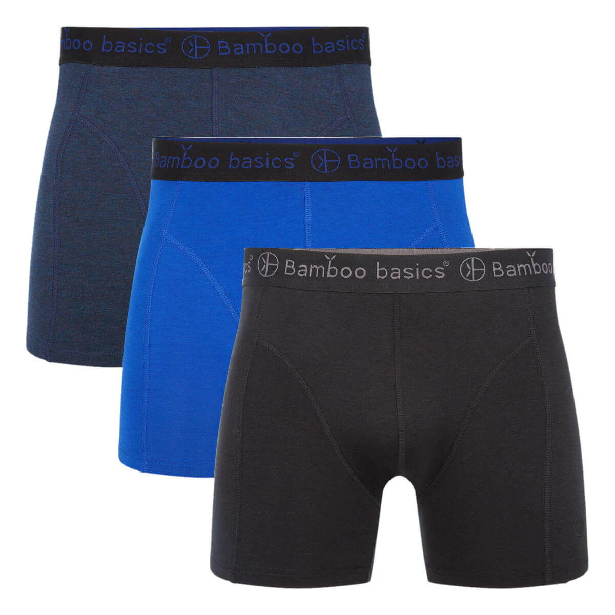 Bamboo basics 3-pack boxers Rico blauw-zwart