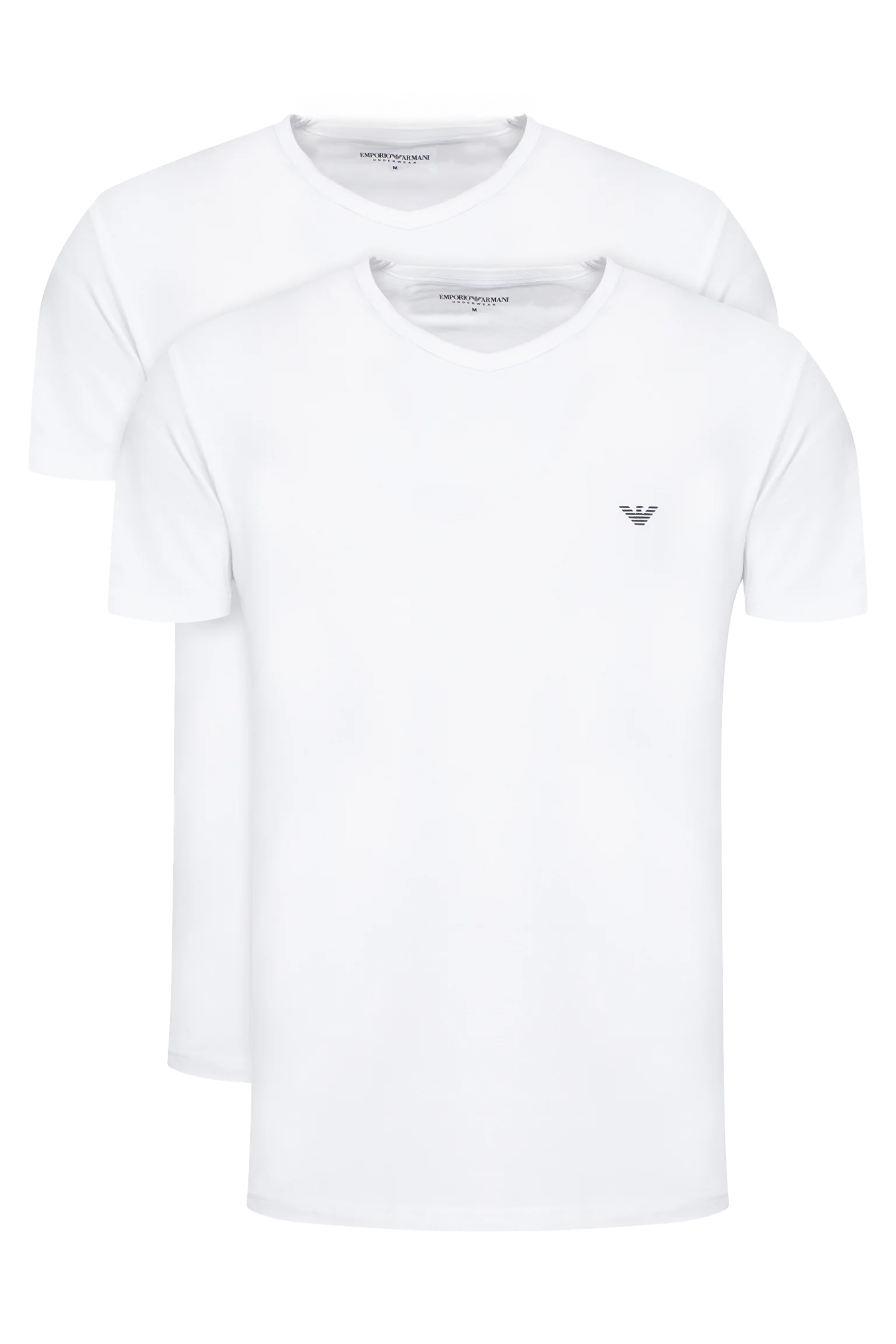 Armani T-shirts met V-hals 2-pack wit