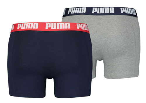 Puma boxershorts blauw-grijs 2-pack achterkant