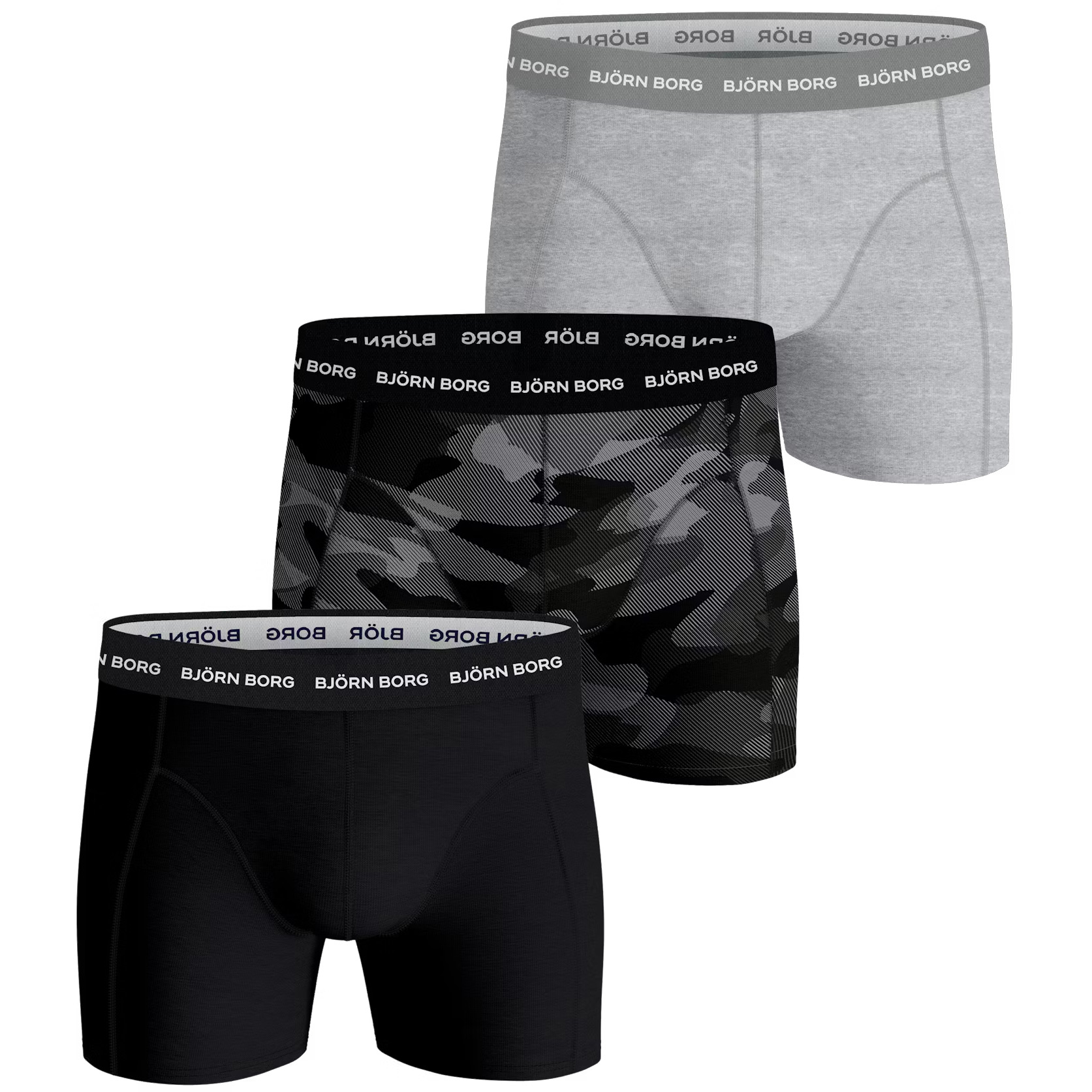 Bjorn Borg Boxershorts shadeline 3-Pack zwart