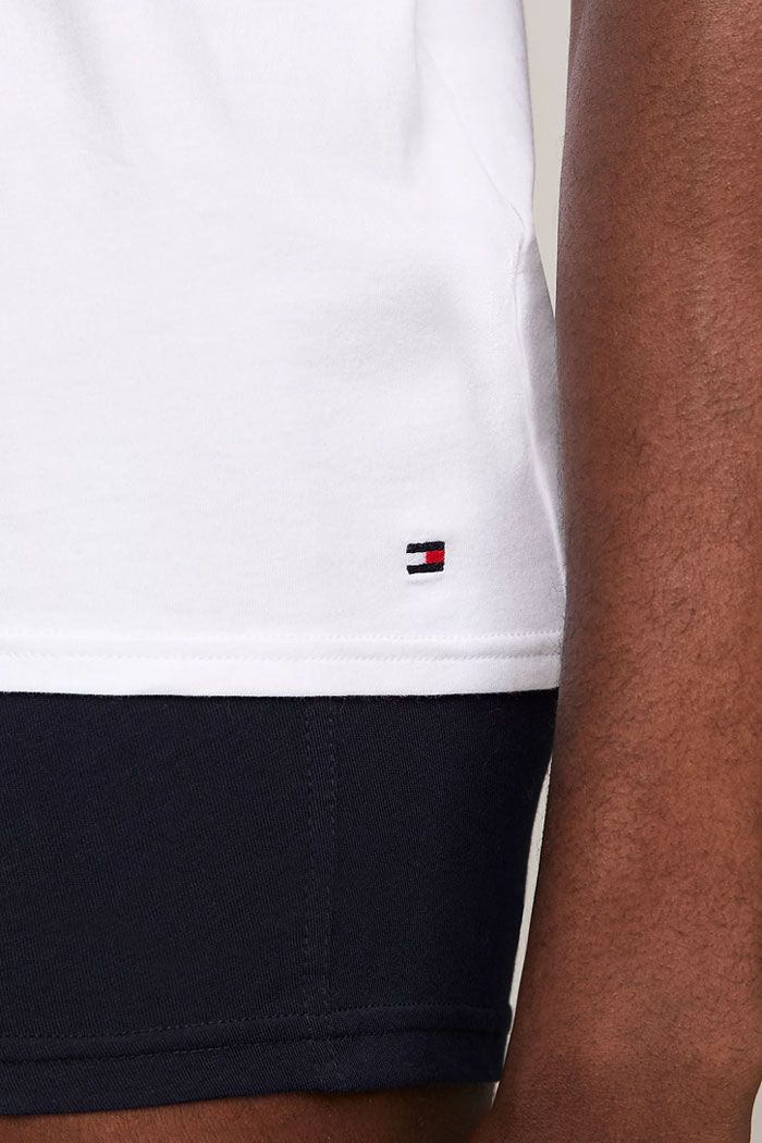 Tommy Hilfiger T-shirts V-hals stretch 3-pack wit 
