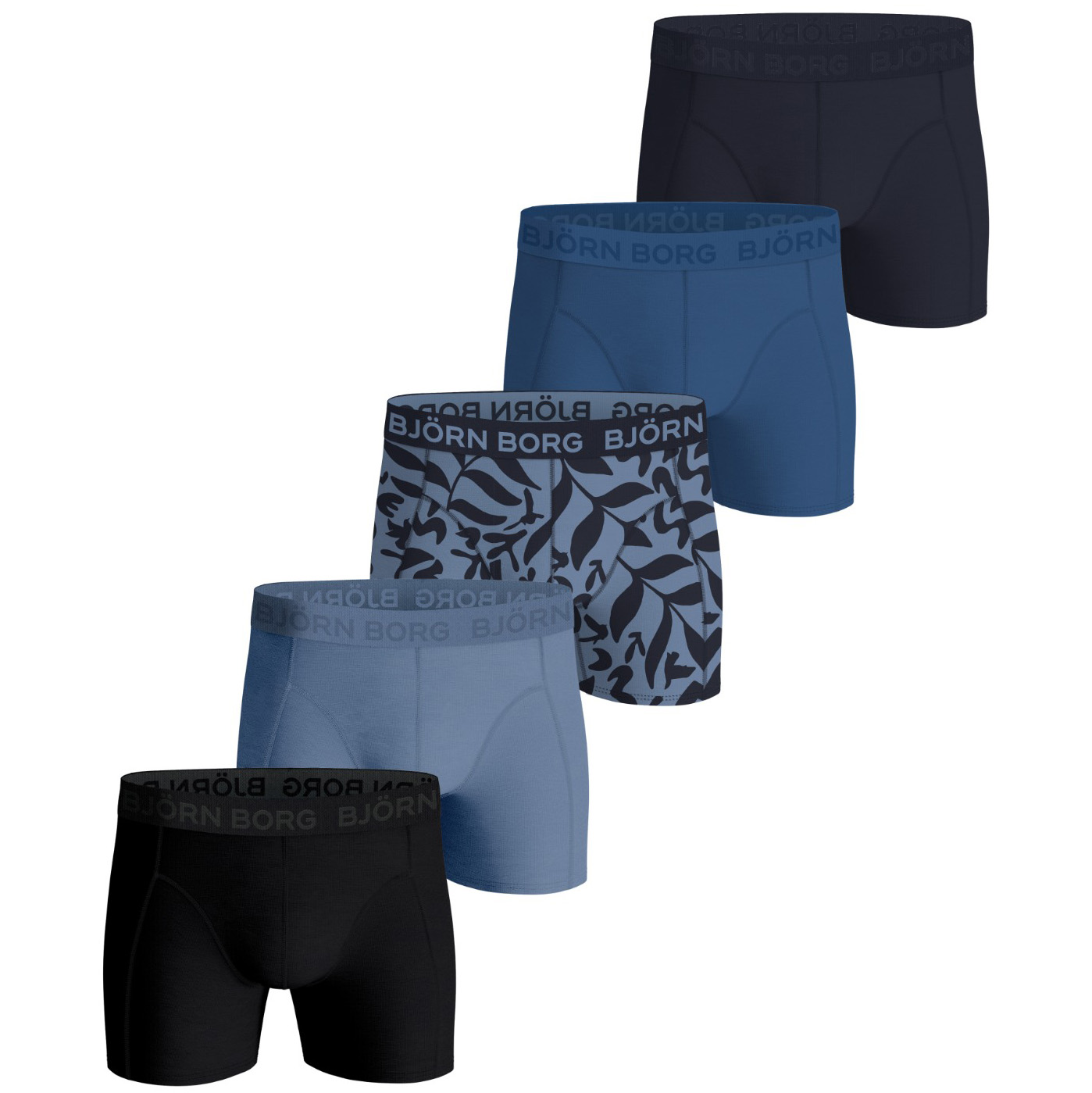 Bjorn Borg boxershorts cotton stretch 5-pack blauw mix