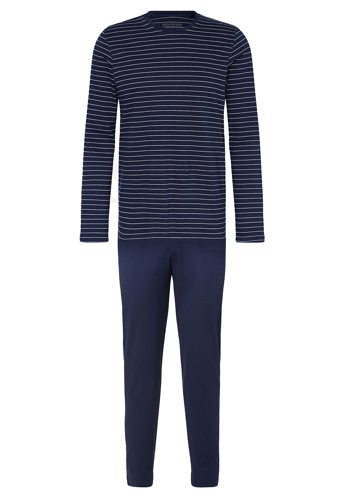 Schiesser Pyjama blauw gestreept