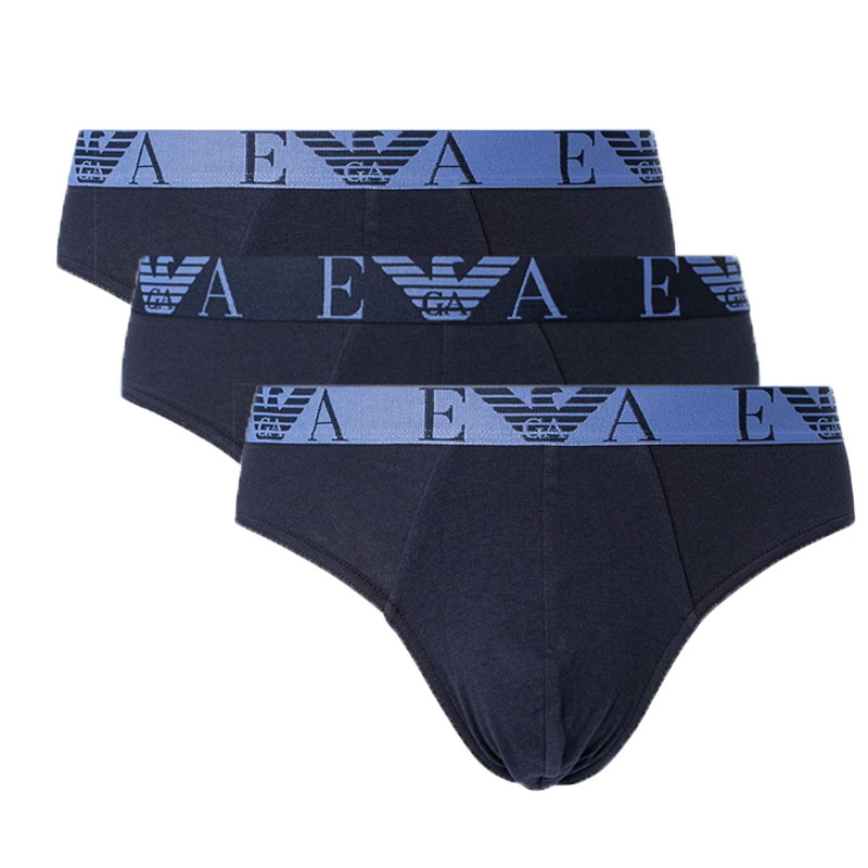 Armani slips 3-pack blauw