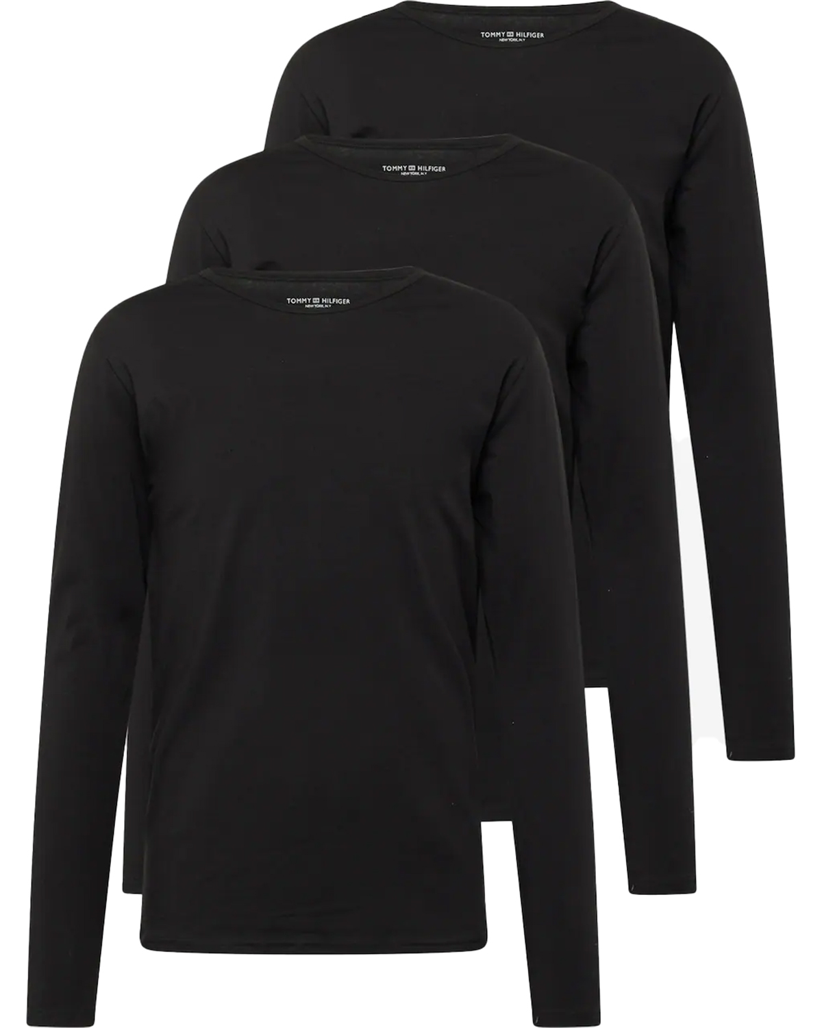 Tommy Hilfiger 3-pack T-shirts lange mouw zwart