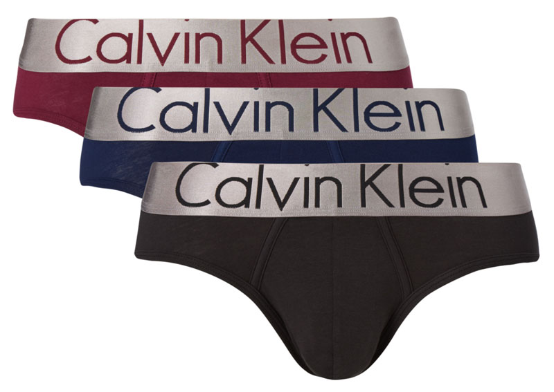 Calvin Klein Steel midi slips 3-pack blauw-rood-zwart