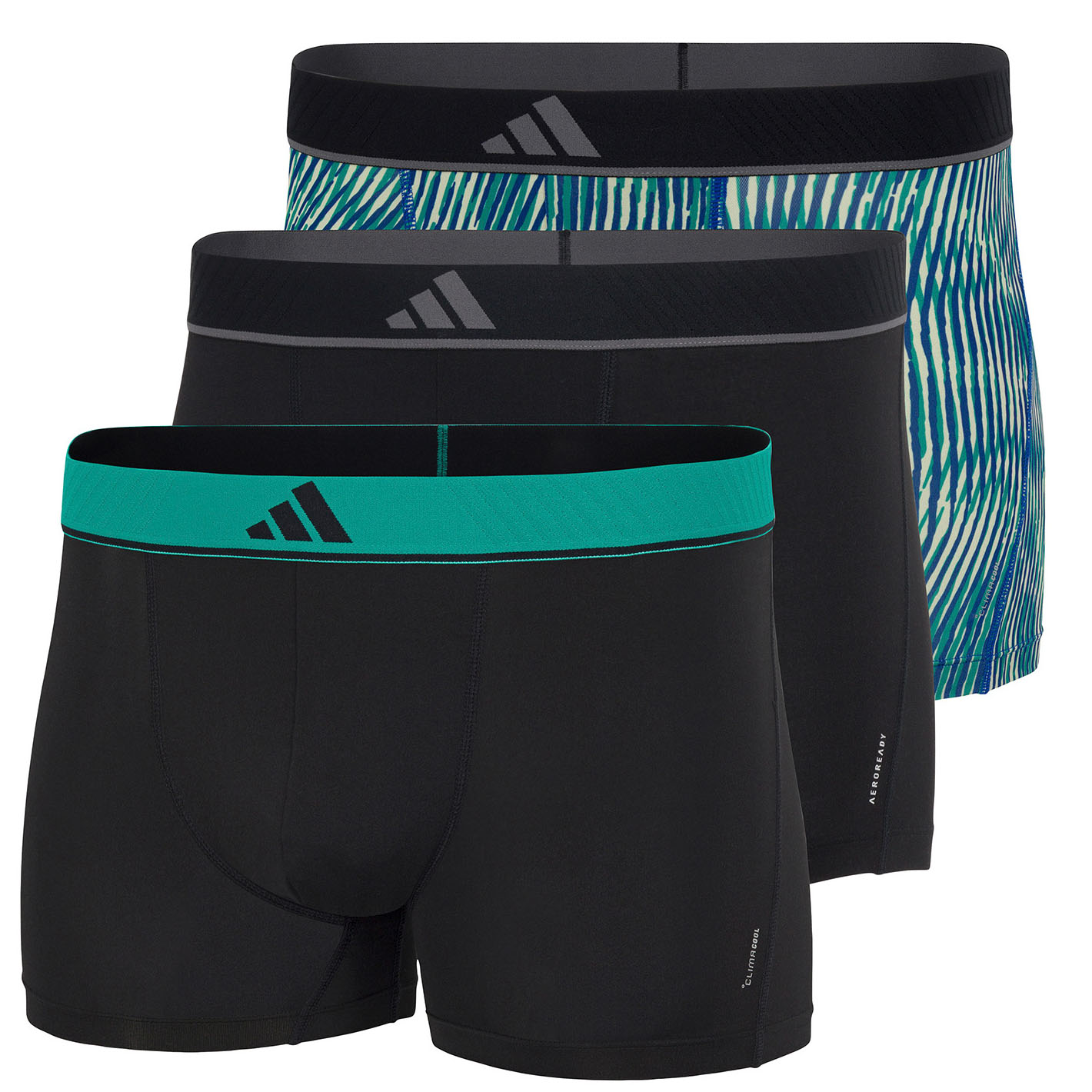 Adidas Microfiber boxer - trunk 3-pack zwart + print